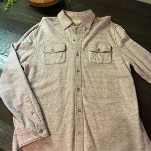 The Normal Brand Maroon and Cream Shirt Men’s L 100% cotton
